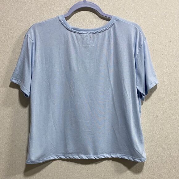 Hello Kitty by Sanrio Blue Checkerboard Cropped Graphic Tee Size M - Picture 4 of 10